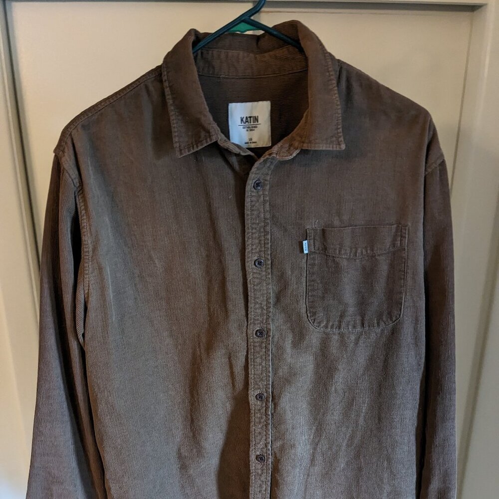 Brown Katin corduroy shirt